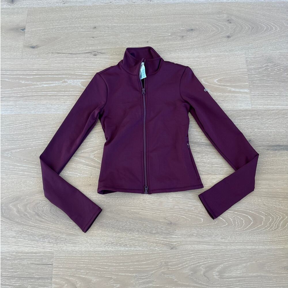 Alo Yoga Airlift  Full Zip Jacket Size S Burgundy Purple